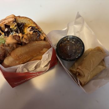Surf Up Chicken - Crispy Chicken sandwich and Veggie eggrolls - Fast Food Near Me - Carlsbad, California