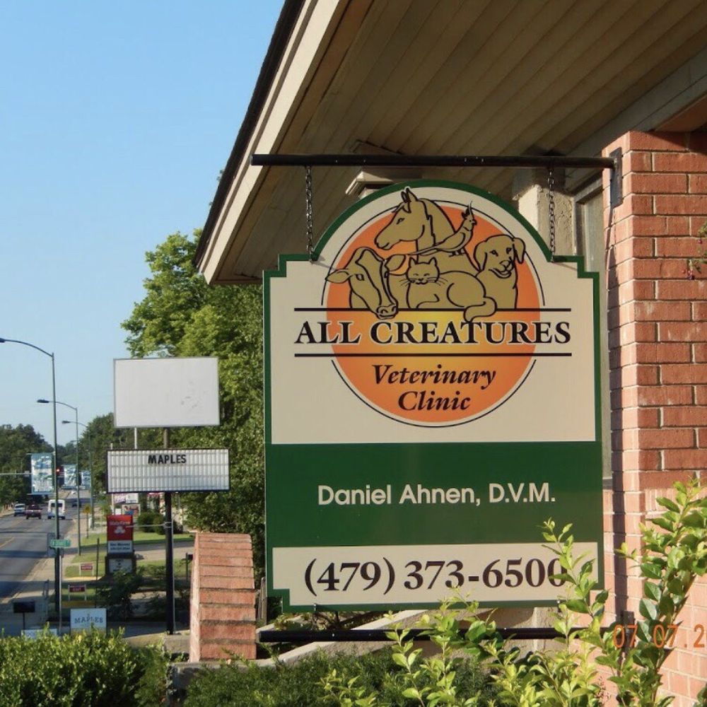 ALL CREATURES VETERINARY CLINIC - Their sign on Mt Olive - Veterinarians Near Me - Siloam Springs, Arkansas ALL CREATURES VETERINARY CLINIC - Their sign on Mt Olive - Veterinarians Near Me - Siloam Springs, Arkansas