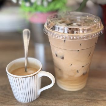 Sisters' Sludge Coffee Cafe and Wine Bar - Medium iced latte and Purple Rain espresso shot - Coffee & Tea Near Me - Minneapolis, Minnesota Sisters' Sludge Coffee Cafe and Wine Bar - Medium iced latte and Purple Rain espresso shot - Coffee & Tea Near Me - Minneapolis, Minnesota