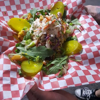 Pirates Bistro - Pastrami fries with fuji apple slaw! - Food Trucks Near Me - Pomona, California