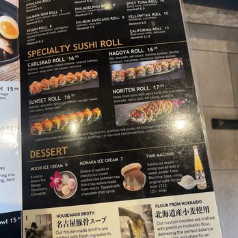 BESHOCK Ramen - Carlsbad - menu 2025 - Ramen Near Me - Carlsbad, California
