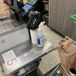Chemical spray left by register, how is this not a health violation? Chemical spray left by register, how is this not a health violation?