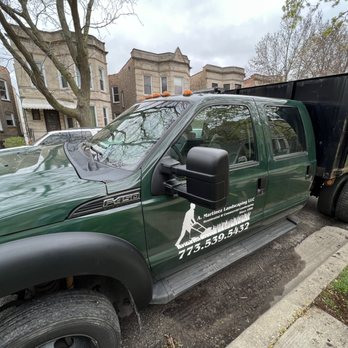 A Martinez Landscaping - a truck parked on the side of the road - Landscaping Near Me - Chicago, Illinois