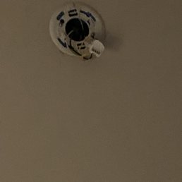 No smoke detector in room. I asked for another room and I was told by the front desk that they would get it repaired :-( No smoke detector in room. I asked for another room and I was told by the front desk that they would get it repaired :-(