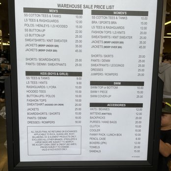 Alternative Retail - Board riders price list - Women's Clothing Near Me - Tustin, California