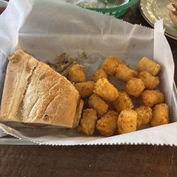 Cuban with tater tots