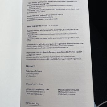 Finnair - menu - Airlines Near Me - Seattle, Washington