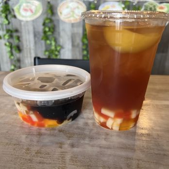 Snackie Viet - Flan and peach lemongrass. - Vietnamese Near Me - Richardson, Texas Snackie Viet - Flan and peach lemongrass. - Vietnamese Near Me - Richardson, Texas