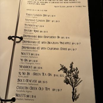 Denson Liquor Bar - Menu - Cocktail Bars Near Me - Washington, DC, District of Columbia