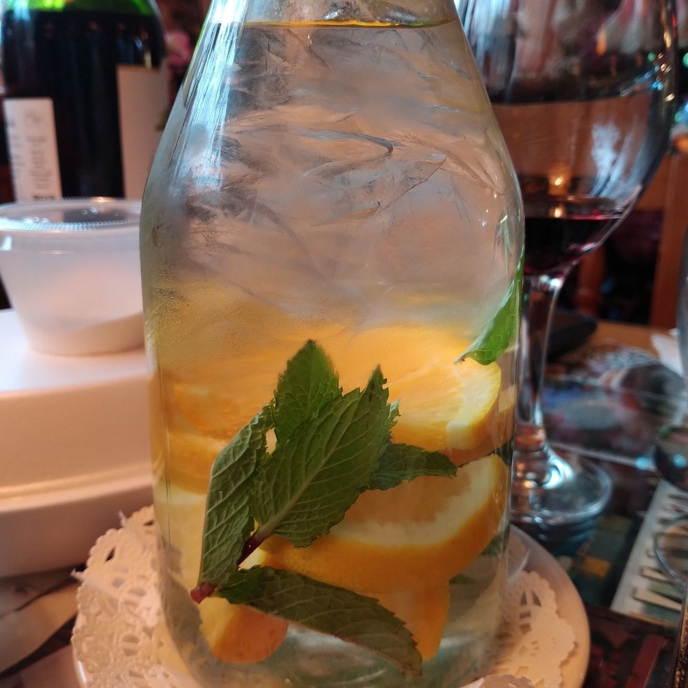 Sebastian's Schnitzelhaus - Table water with lemons and mint! - German Near Me - Wrightstown, New Jersey Sebastian's Schnitzelhaus - Table water with lemons and mint! - German Near Me - Wrightstown, New Jersey