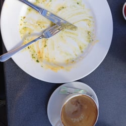 Carriages Cafe - Empty plate and cup - signs of a great meal!!!