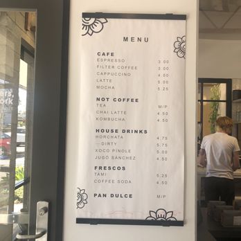 Buenas Coffee - Menu-- not including seasonal drinks. - Coffee & Tea Near Me - Costa Mesa, California