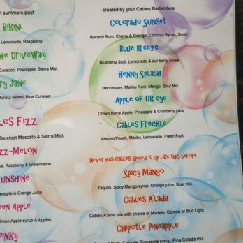 Cables Pub and Grill - Summer drinks - Italian Near Me - Fort Morgan, Colorado Cables Pub and Grill - Summer drinks - Italian Near Me - Fort Morgan, Colorado