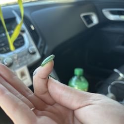 Emory Nails - Finger STAINED green