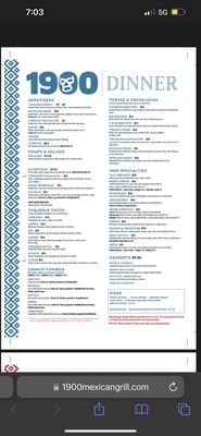 Menu photo 7 1900 Mexican Grill Charlotte, NC Menu photo 7 1900 Mexican Grill Charlotte, NC
