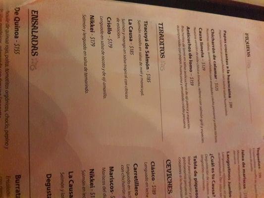 Menu photo 2 La Causa Nikkei Buenos Aires, C