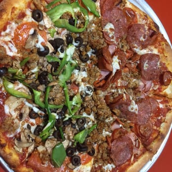 Vito's Pizza - Half combo, half meat lovers--14 inch pizza - Pizza Near Me - San Jose, California Vito's Pizza - Half combo, half meat lovers--14 inch pizza - Pizza Near Me - San Jose, California