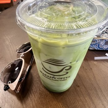 Mazajj Organic Coffee - Pistachio Matcha Latte - Coffee & Tea Near Me - Houston, Texas