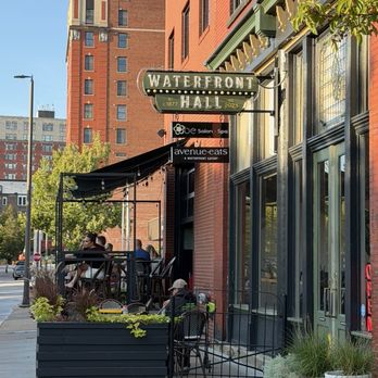 Avenue Eats - Outside of Avenue Eats - outdoor seating in front. In historic Waterfront Hall - American Near Me - Wheeling, West Virginia Avenue Eats - Outside of Avenue Eats - outdoor seating in front. In historic Waterfront Hall - American Near Me - Wheeling, West Virginia