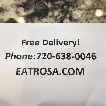 Rosa Mexican Kitchen Thornton - free delivery sign - Mexican Near Me - Thornton, Colorado Rosa Mexican Kitchen Thornton - free delivery sign - Mexican Near Me - Thornton, Colorado