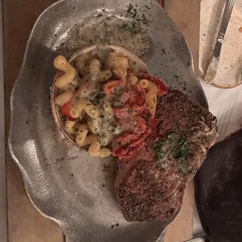 Voyagers - Dry-Aged CAB Kansas City Strip Loin Bayside Bleu Mac - Seafood Near Me - Orange Beach, Alabama Voyagers - Dry-Aged CAB Kansas City Strip Loin Bayside Bleu Mac - Seafood Near Me - Orange Beach, Alabama