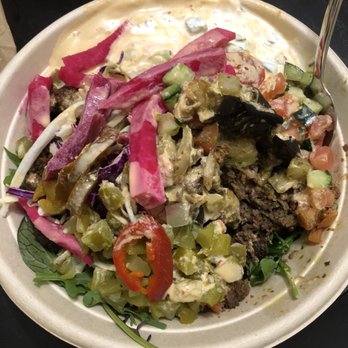 SAJJ Mediterranean - Steak Shawafel Salad Bowl - Mediterranean Near Me - Mountain View, California