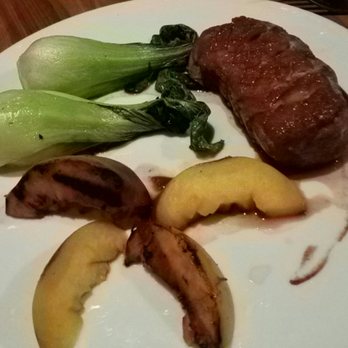 The Merchant - Pan seared duck breast! looks sad but honestly quite tasty! I now realized I did not get any smoked dates on here - New American Near Me - Boston, Massachusetts The Merchant - Pan seared duck breast! looks sad but honestly quite tasty! I now realized I did not get any smoked dates on here - New American Near Me - Boston, Massachusetts
