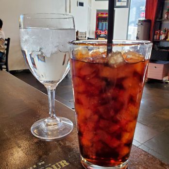 The Parlour - Left: complimentary water. Right: cold brew coffee ($5.00). - Breakfast & Brunch Near Me - Henderson, Nevada