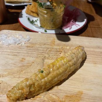 Timber! - Pimento Cheese, fried saltines with pickled onions. Corn Ribs Alabama BBQ - Bars Near Me - Johnson City, Tennessee