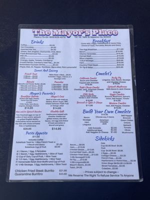 Menu photo 3 The Mayors Place Nipomo, CA Menu photo 3 The Mayors Place Nipomo, CA