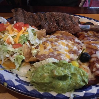Casa De Pico - Carne Asada! La especial de Juan  Carne asada, a cheese enchilada, a Pico tostada, refried beans, guacamole, and warm tortillas. - Mexican Near Me - La Mesa, California