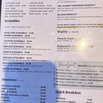 The Hungry Fisherman - Readable menu. - Seafood Near Me - Morro Bay, California The Hungry Fisherman - Readable menu. - Seafood Near Me - Morro Bay, California