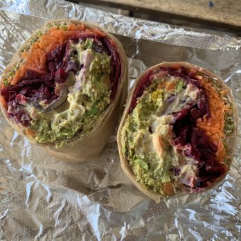 Juice & Java - Veggie Burger Wrap so good - Juice Bars & Smoothies Near Me - Aventura, Florida