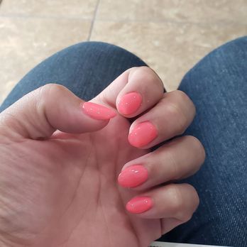 S&B NAILS - Round tip full set, with gel polish (gum drop color) - Nail Salons Near Me - Live Oak, Texas