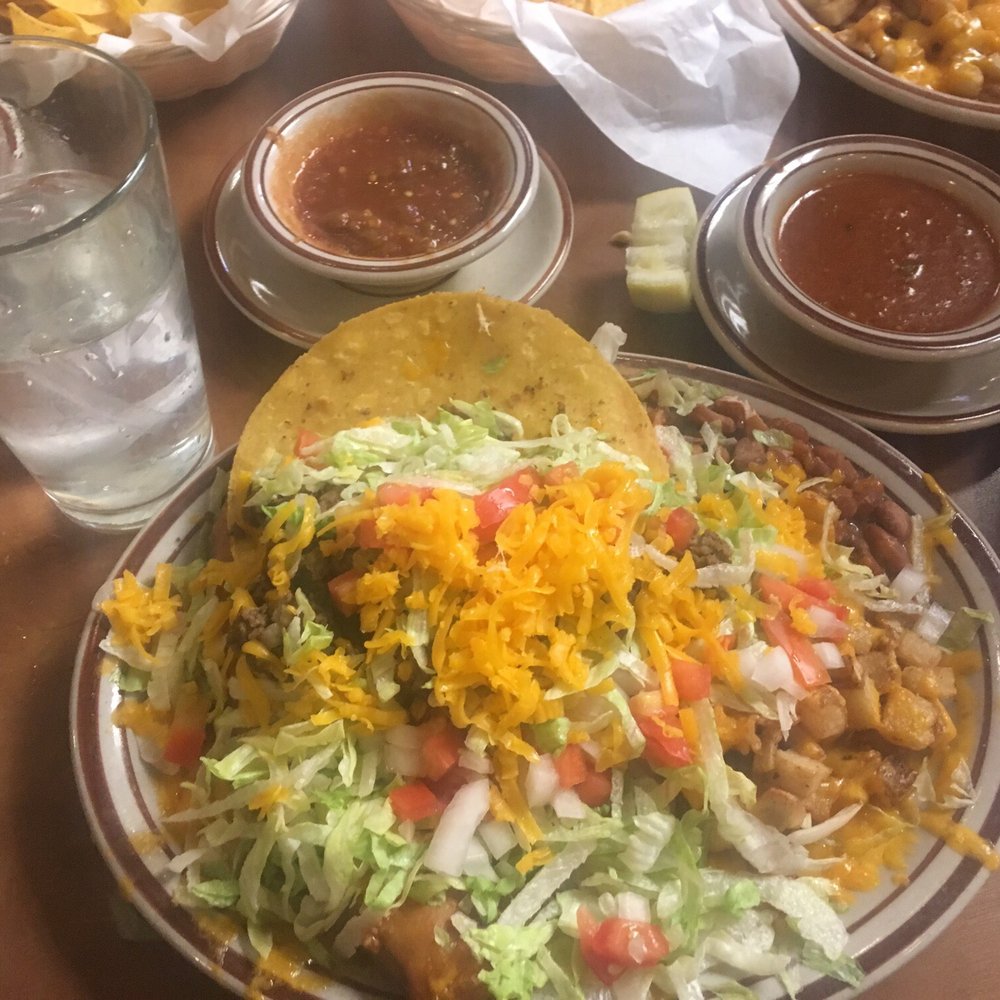 Sadie's - Lunch combination, so they say it's the small order but this filled the plate. Red and green on the side. - New Mexican Cuisine Near Me - Albuquerque, New Mexico Sadie's - Lunch combination, so they say it's the small order but this filled the plate. Red and green on the side. - New Mexican Cuisine Near Me - Albuquerque, New Mexico