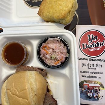 Yo Daddio - Brisket sandwich, coleslaw and cornbread! - Food Trucks Near Me - Nokomis, Florida Yo Daddio - Brisket sandwich, coleslaw and cornbread! - Food Trucks Near Me - Nokomis, Florida