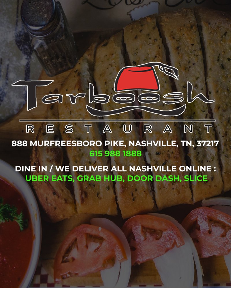 TARBOOSH RESTAURANT 888 Murfreesboro Pike, Nashville, TN Menu Yelp