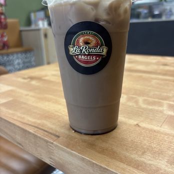 La Ronda Bagels - Matcha coconut cherry with a lil chocolate. Made with coconut water. - Bagels Near Me - Astoria, New York