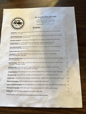 Menu photo 8 The Shop Albuquerque, NM