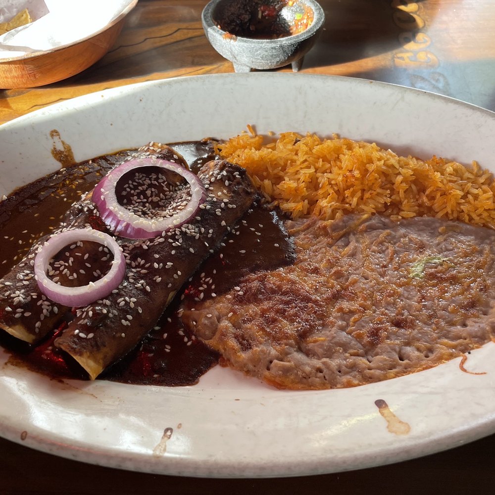 Fuego Azteca - Enchiladas de Mole  Dona Maria - Mexican Near Me - Fraser, Colorado