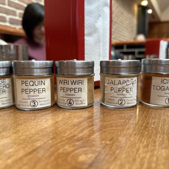 Curry Hyuga - Assorted ground pepper with scoville levels - Japanese Curry Near Me - Burlingame, California