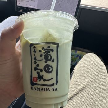 Hamadaya Bakery - Matcha latte. Clearly worker doesn't know how to make it right - Bakeries Near Me - Irvine, California
