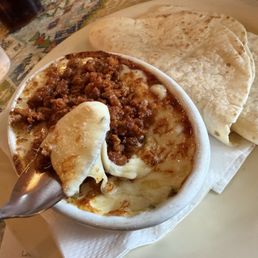 Queso fundido with chorizo Queso fundido with chorizo