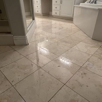 Castle Restorations  - Crema Marfil Marble Restored - Flooring Near Me
