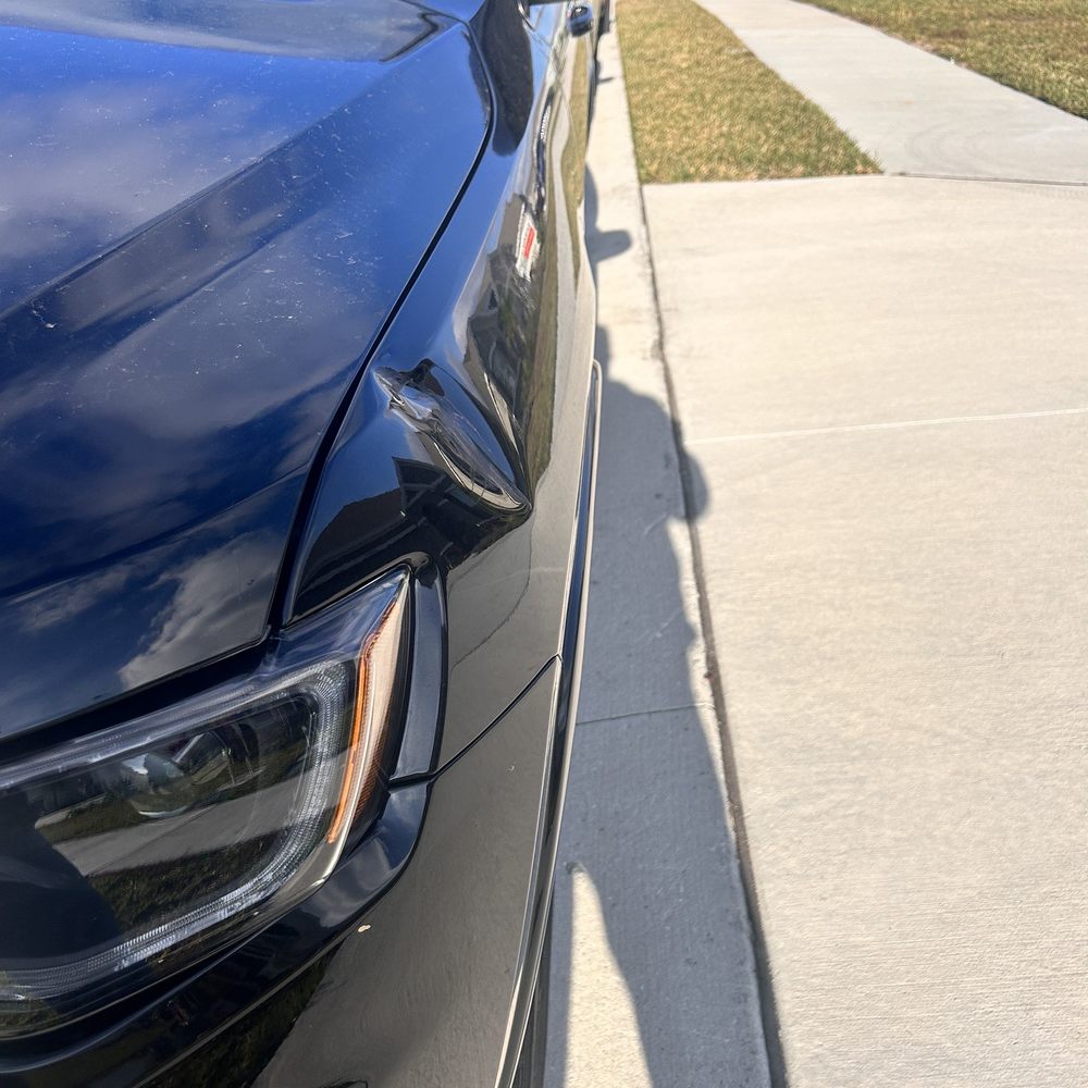 Accu Colours - Show how deep dent on left fender - Body Shops Near Me - Sarasota, Florida Accu Colours - Show how deep dent on left fender - Body Shops Near Me - Sarasota, Florida