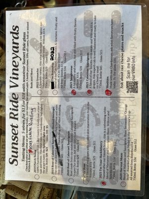 Menu photo 2 Sunset Ride Vineyards Sonoita, AZ Menu photo 2 Sunset Ride Vineyards Sonoita, AZ
