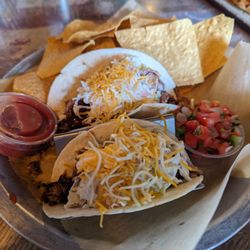 Rusted Spoke Brewing - Brisket and pulled pork tacos