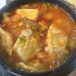 TS1. Dumpling Soft Tofu Soup / 만두 순두부 TS1. Dumpling Soft Tofu Soup / 만두 순두부