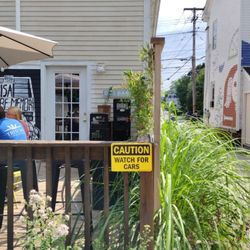 Dog Bar Jim - Back entrance and outdoor seating area