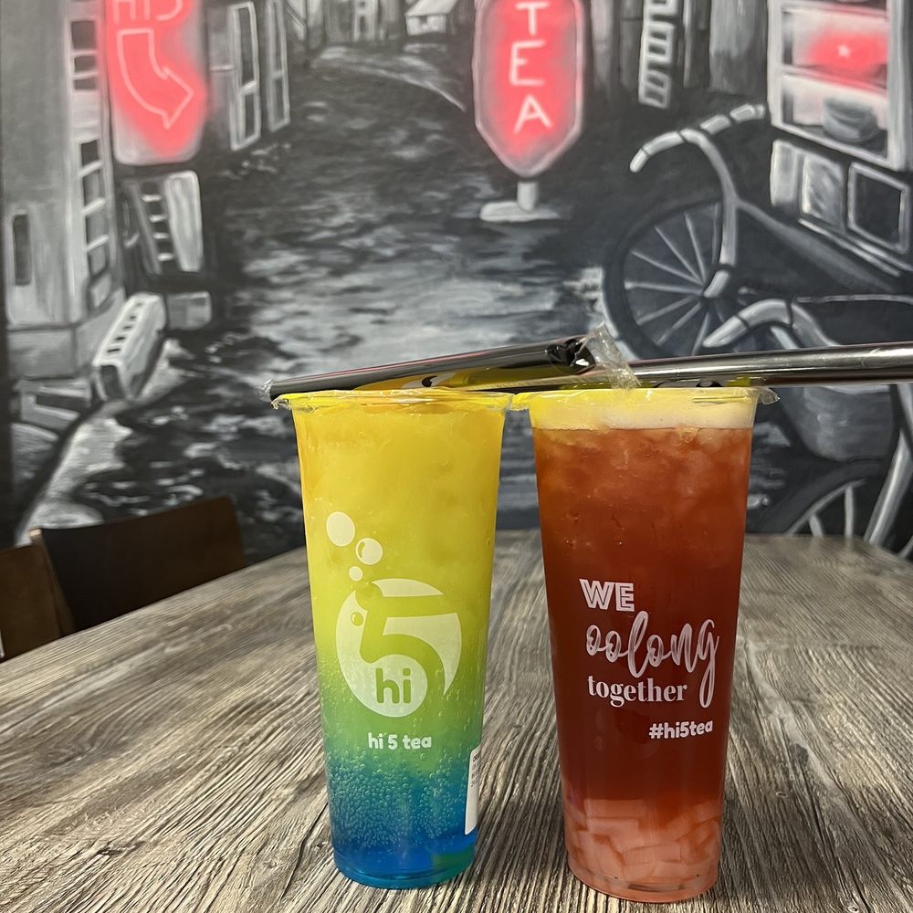 Hi 5 Tea - Hi5 Sunrise and Dragon Lychee - Bubble Tea Near Me - Chandler, Arizona Hi 5 Tea - Hi5 Sunrise and Dragon Lychee - Bubble Tea Near Me - Chandler, Arizona